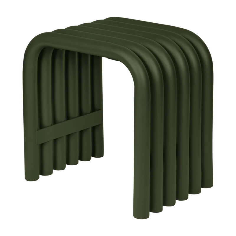 Tabouret en acier vert forêt Nokk - noo.ma