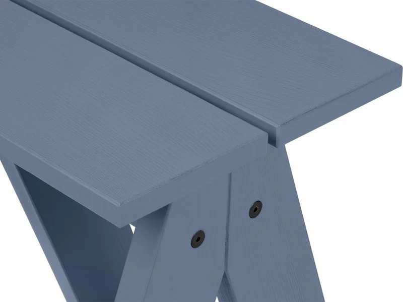 Tabouret de jardin en bois de pin massif bleu givré 40x40x44cm Navo - noo.ma