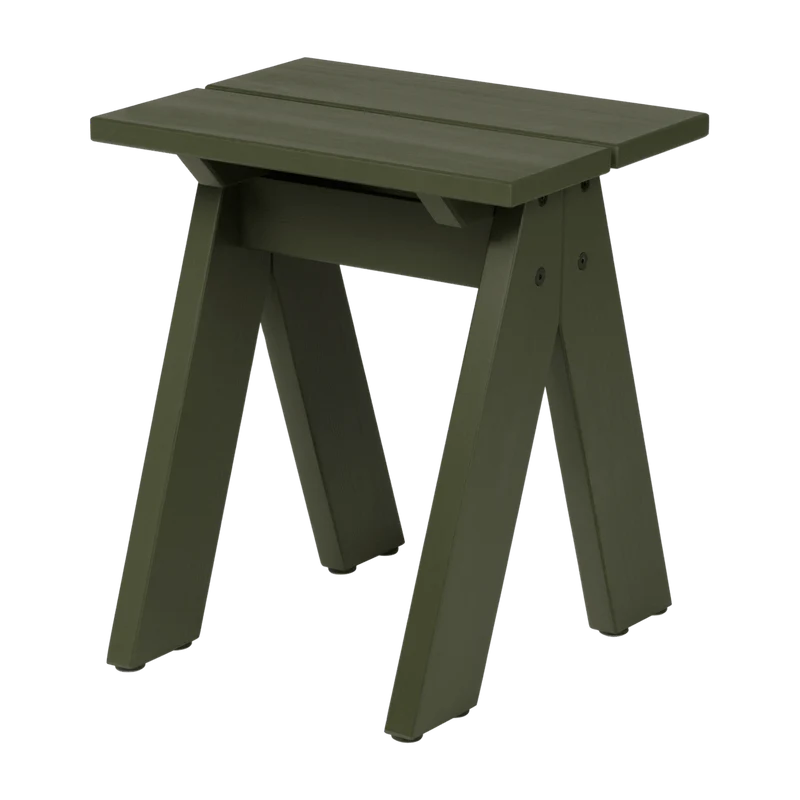 Tabouret de jardin en bois de pin massif vert forêt 40x40x44cm Navo - noo.ma
