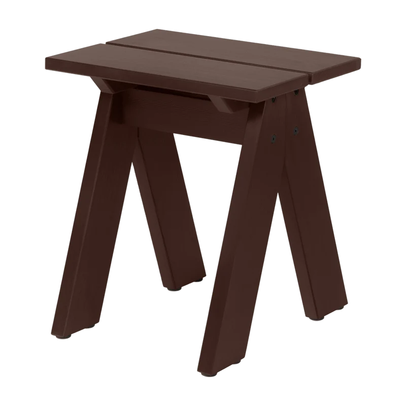 Tabouret de jardin en bois de pin massif brun cacao 40x40x44cm Navo - noo.ma