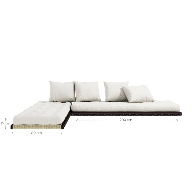 Canapé-lit avec 2 tatami et matelas mocca 80x200cm Chico - Karup Design