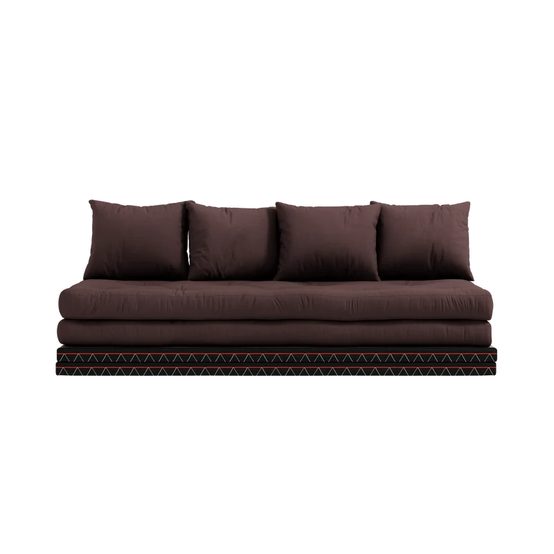 Canapé-lit avec 2 tatami et matelas marron 80x200cm Chico - Karup Design