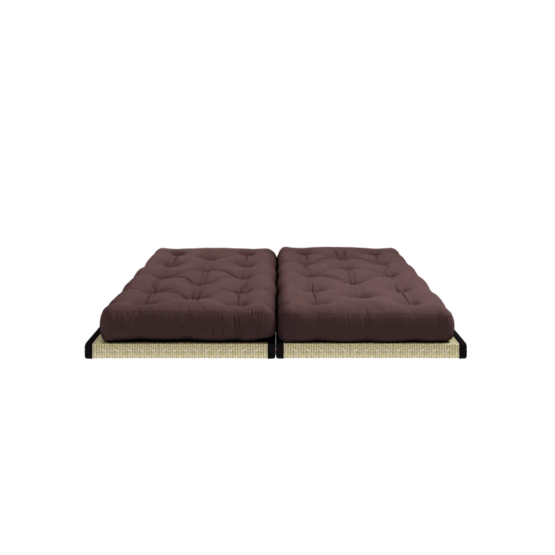 Canapé-lit avec 2 tatami et matelas marron 80x200cm Chico - Karup Design