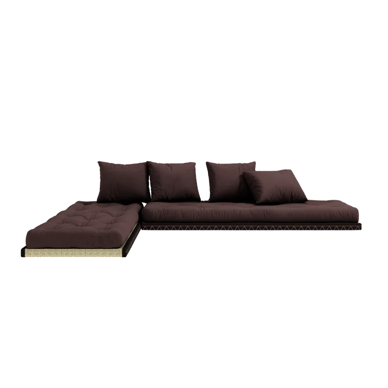 Canapé-lit avec 2 tatami et matelas marron 80x200cm Chico - Karup Design