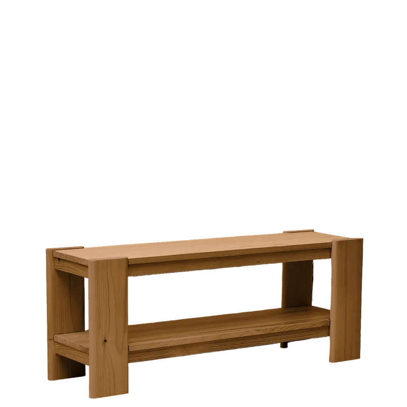 Banc en pin laqué foncé 112x33x45cm Beam - Form&Refine