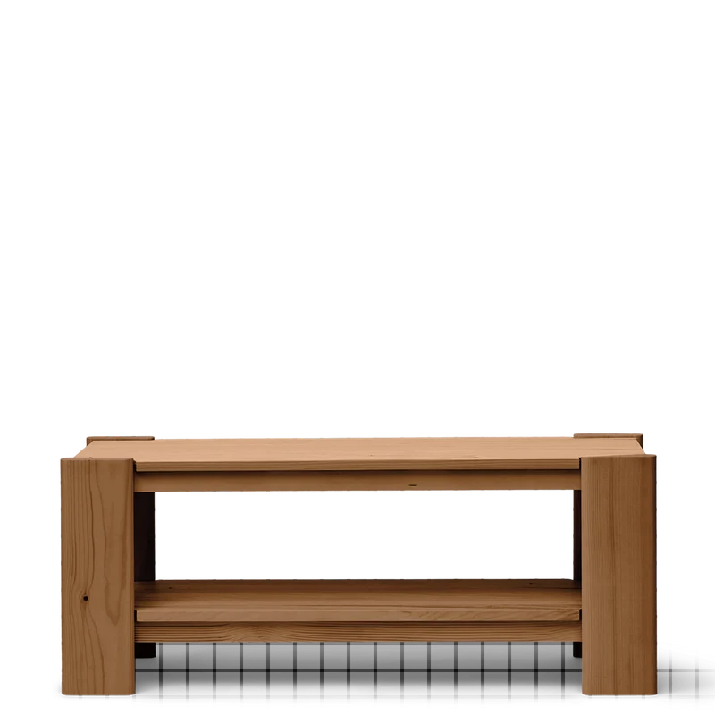 Banc en pin laqué foncé 112x33x45cm Beam - Form&Refine
