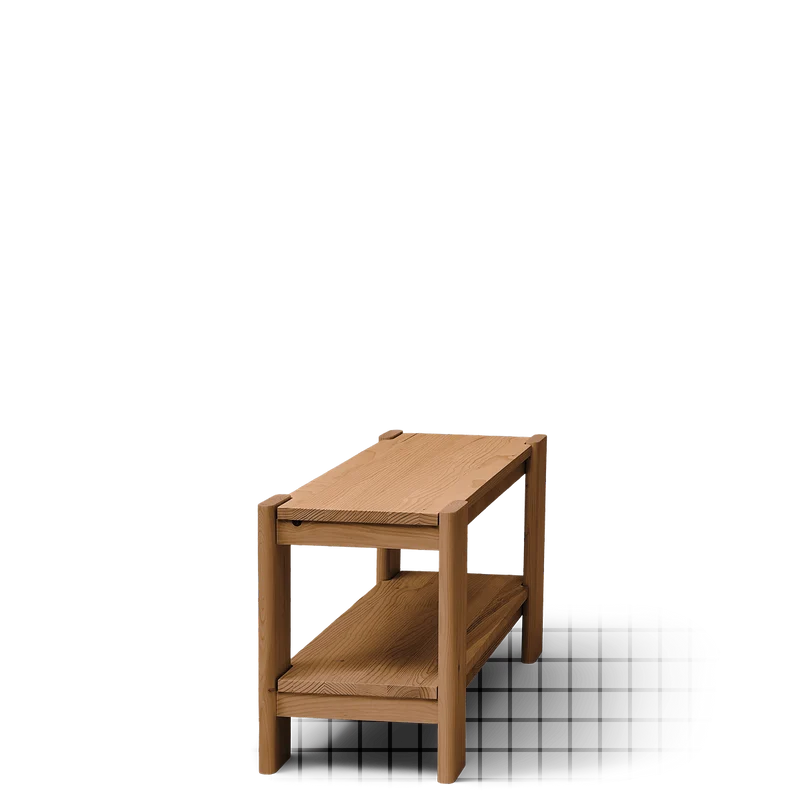 Banc en pin laqué foncé 112x33x45cm Beam - Form&Refine
