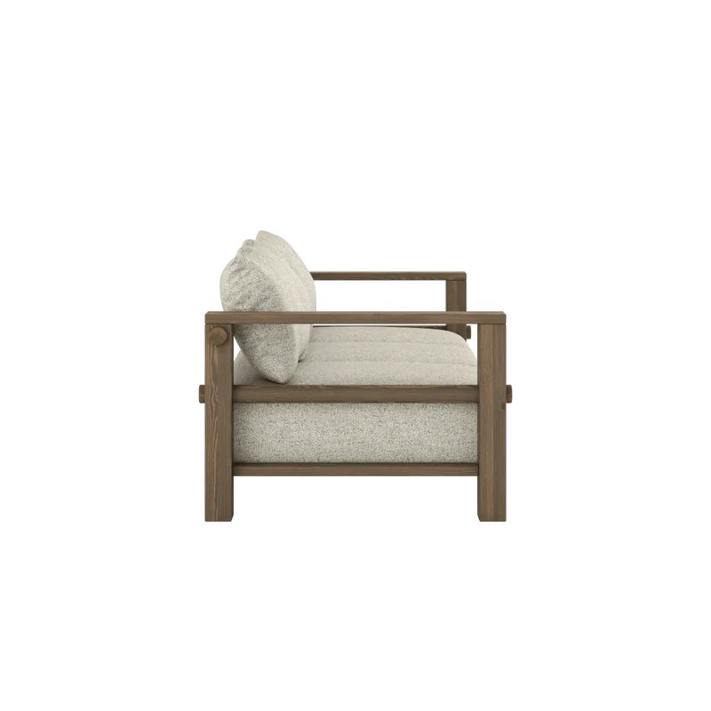 Canapé en pin foncé et son futon clair 94x225x82cm Bare - Karup Design