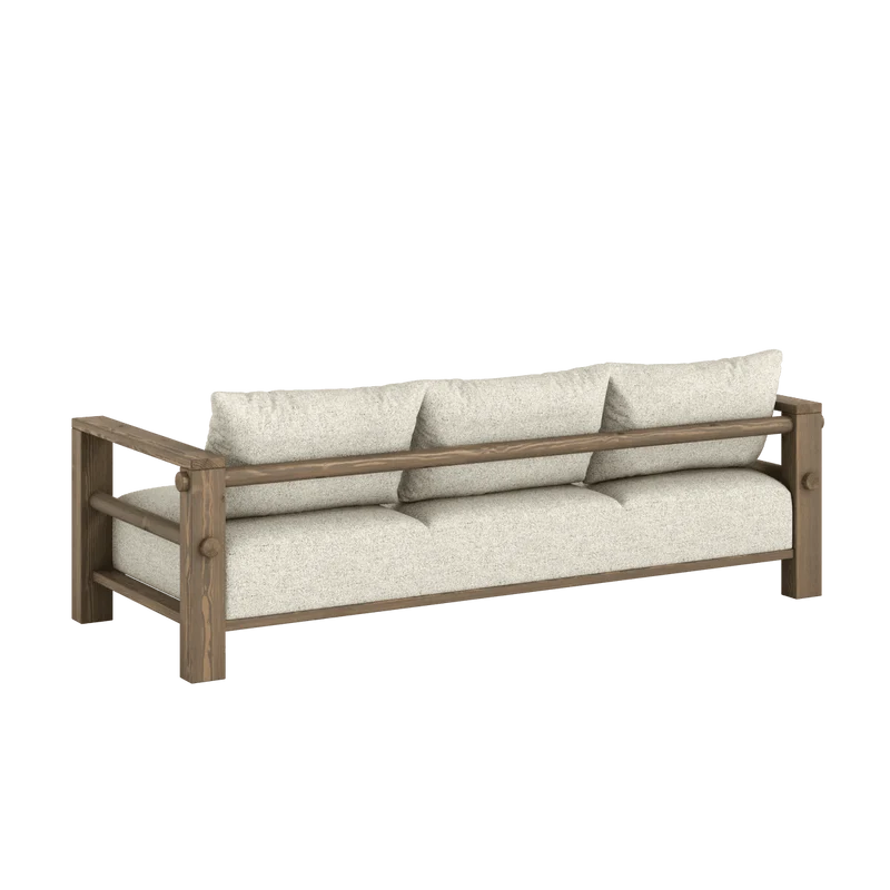 Canapé en pin foncé et son futon clair 94x225x82cm Bare - Karup Design