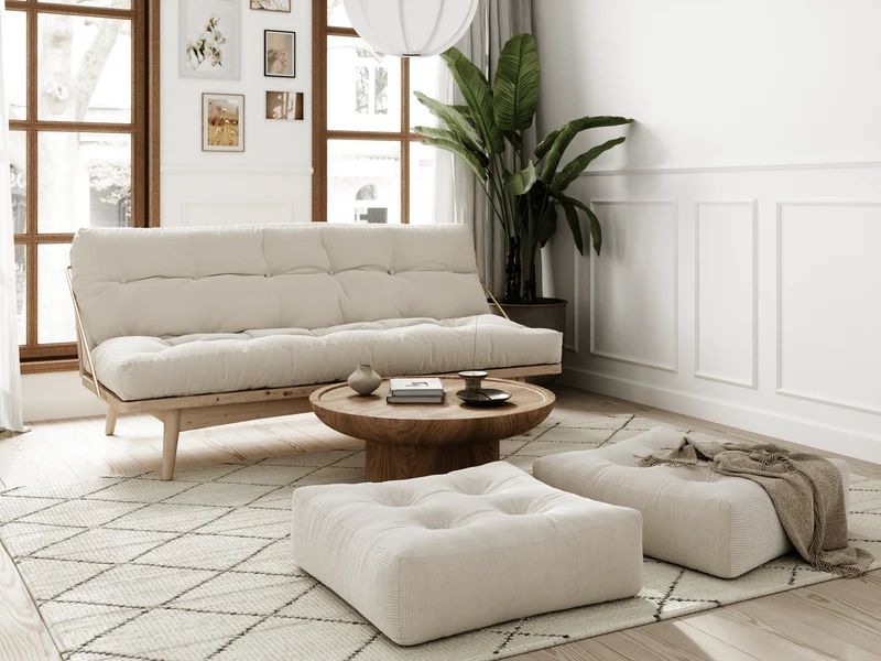 Pouf marron clair 70x22cm More - Karup Design