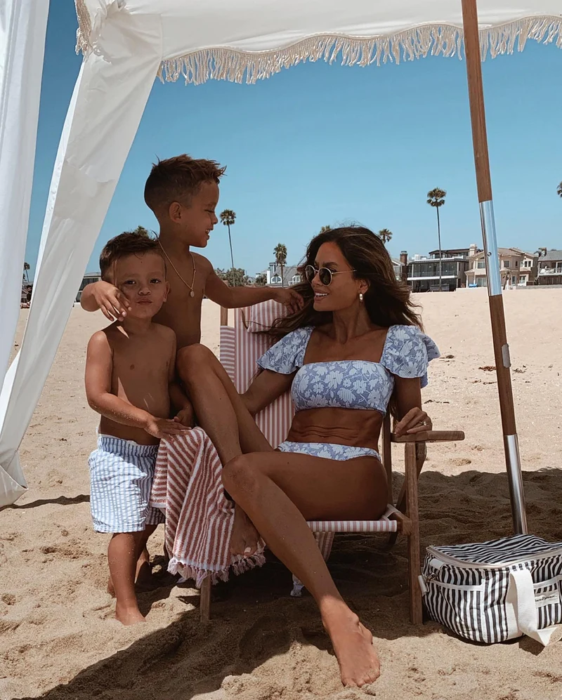 Chaise de plage pliante en toile à rayures rose Lauren's Stripe The Tommy Chair - Business & Pleasure