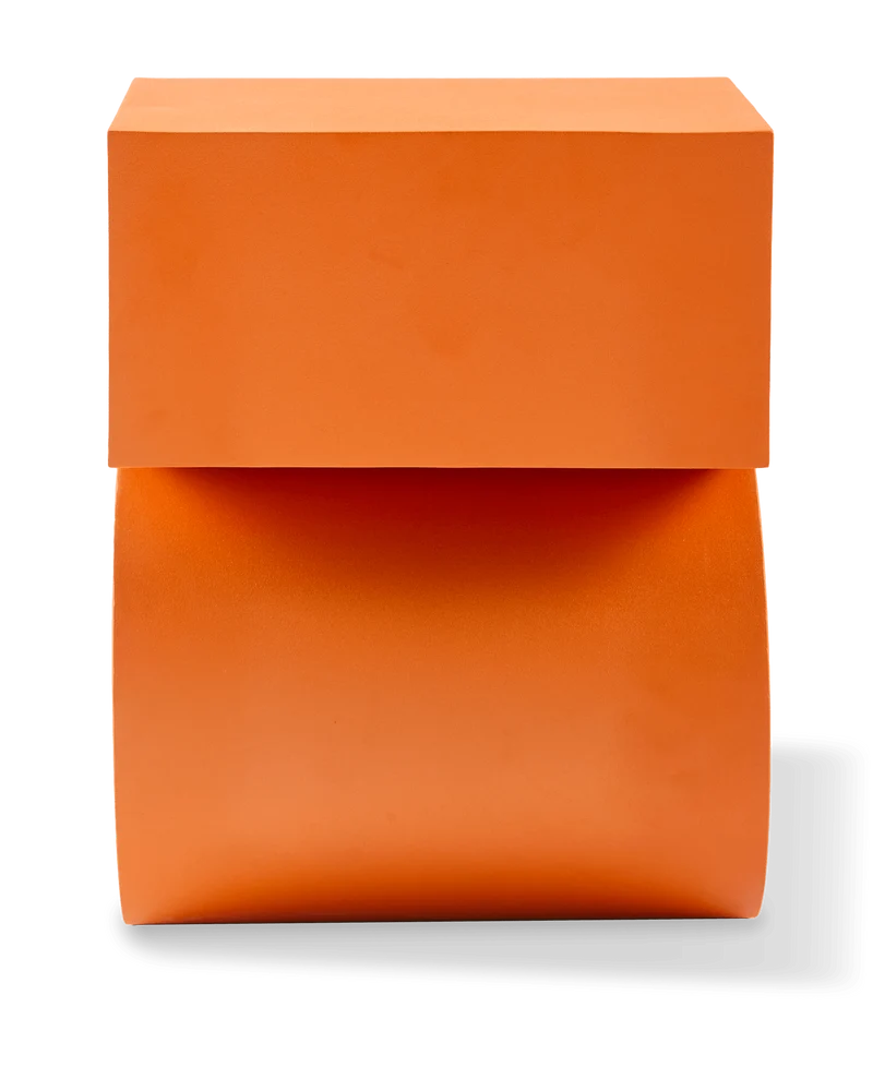 Table d'appoint en métal reyclé orange 45cm Kombo - Pols Potten