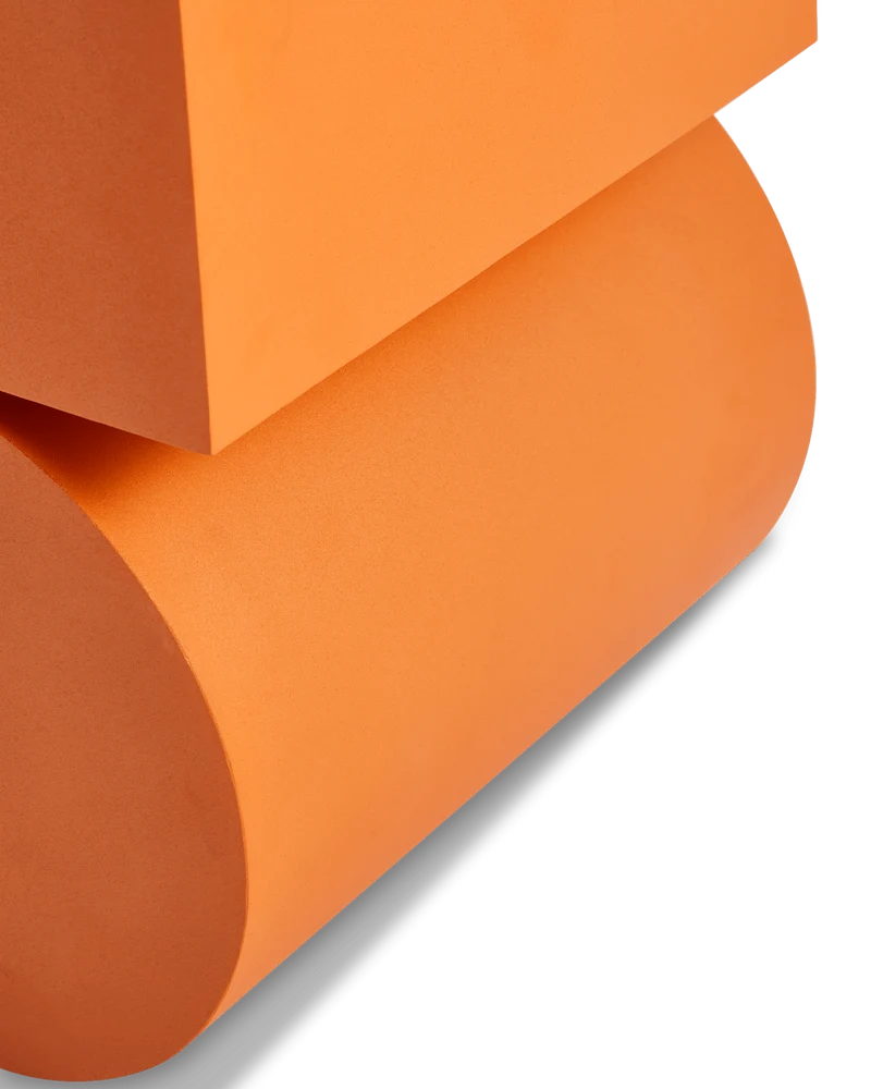 Table d'appoint en métal reyclé orange 45cm Kombo - Pols Potten