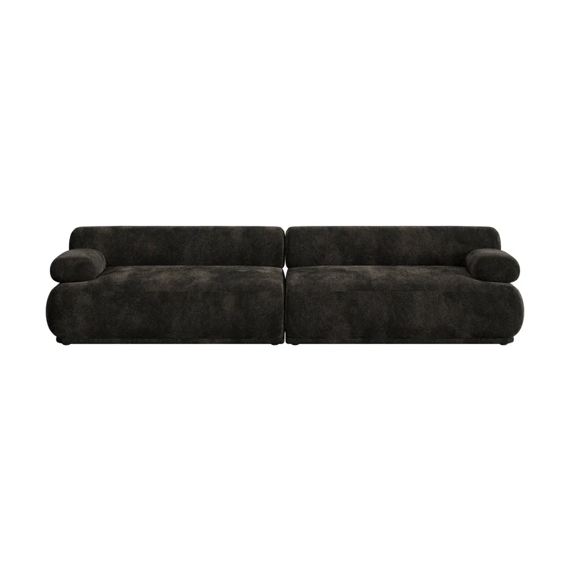 Canapé en tissu marron foncé 3 places Rembrandt - Zuiver