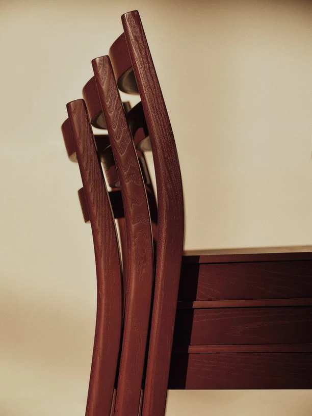 Chaise en frêne rouge 45,6x49x79cm Boda - Ferm living