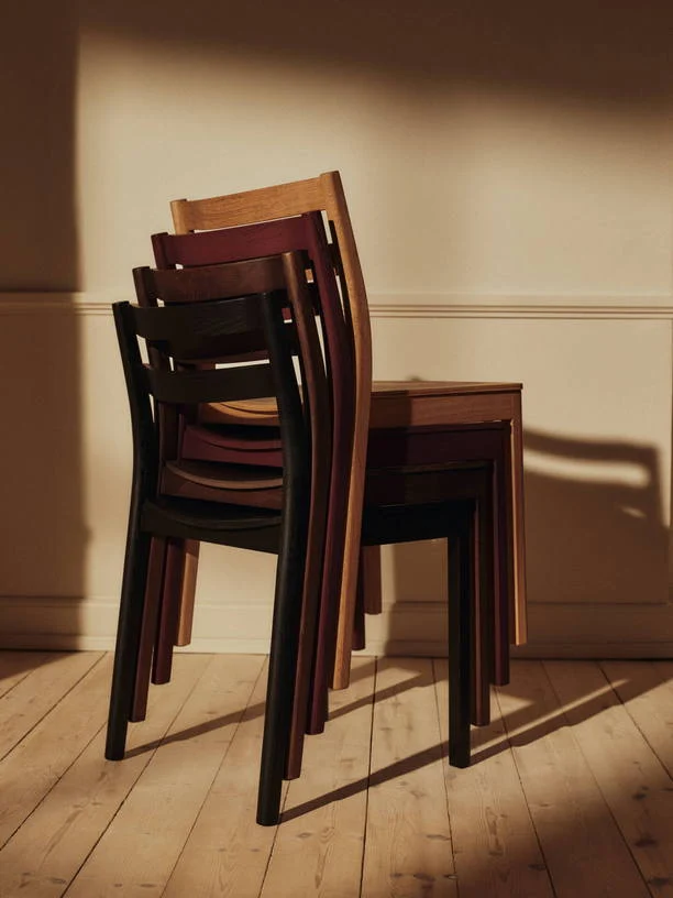 Chaise en frêne rouge 45,6x49x79cm Boda - Ferm living