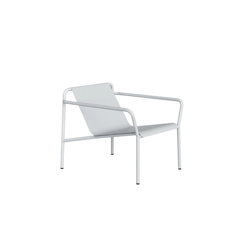 Fauteuil de jardin en acier thermolaqué inoxydable gris craie 78x67cm Panorama - TIPTOE