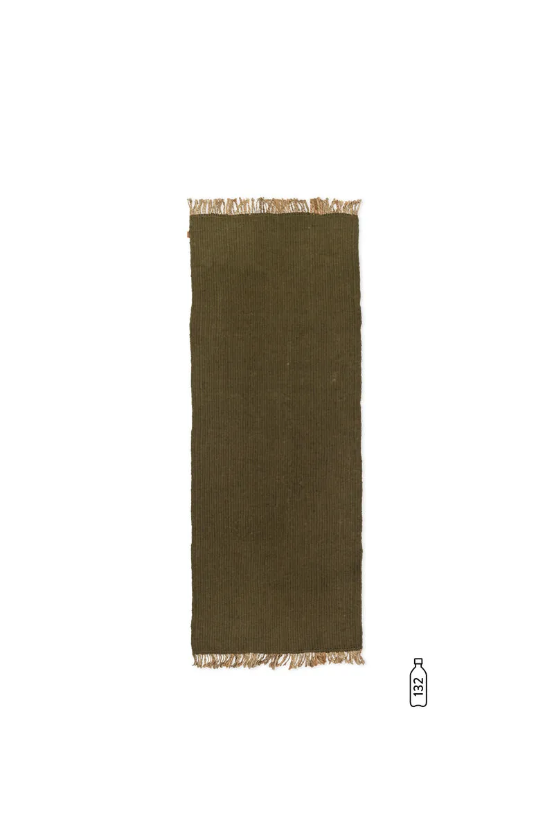 Ferm Living Block Runner - Olive/Natural