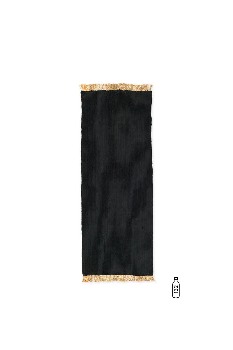 Ferm Living Block Runner - Black/Natural