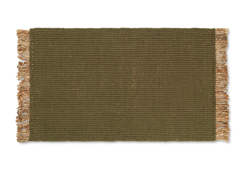 Ferm Living Block Mat - Olive/Natural