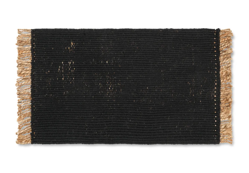 Ferm Living Block Mat - Black/Natural