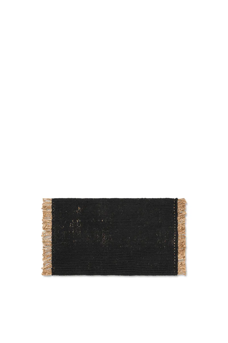 Ferm Living Block Mat - Black/Natural