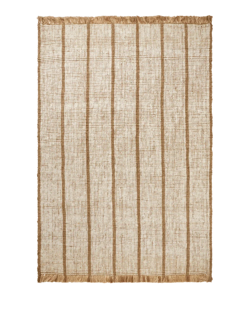 Ferm Living Athens Stripes Teppich - 200 x 300 - Natural/Off-white