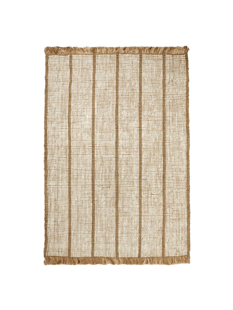 Ferm Living Athens Stripes Teppich - 170 x 240 - Natural/Off-white