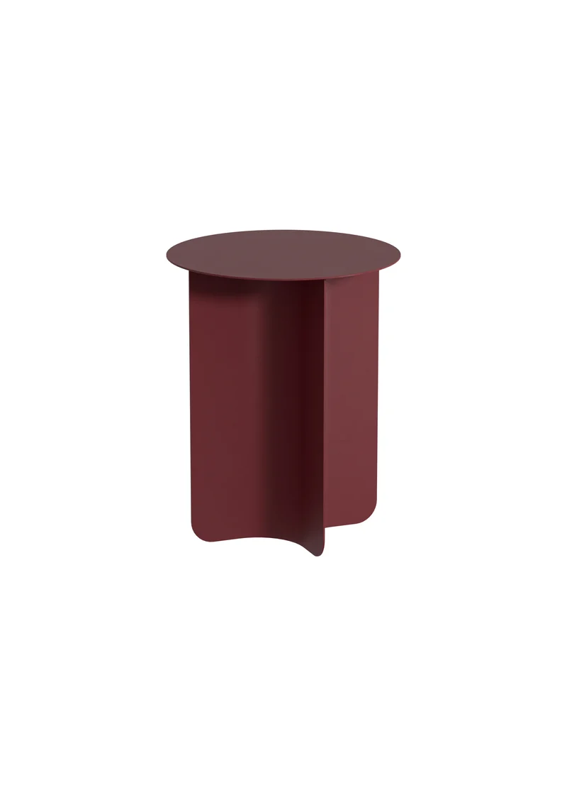 Table d'appoint ronde en acier bordeaux 40x50cm Yaro - Metallbude