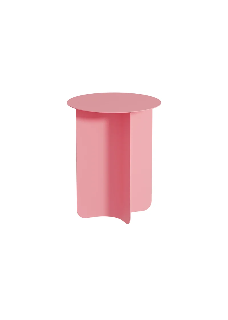 Table d'appoint ronde en acier rose 40x50cm Yaro - Metallbude