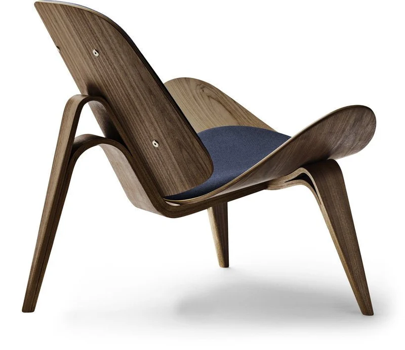 Fauteuil en noyer huilé et assise canvas 794 74cm CH07 - Carl Hansen & Søn