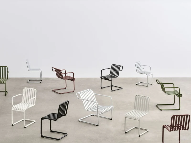 Chaise de jardin avec accoudoirs en acier galvanisé Palissade - HAY