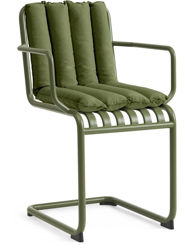 Chaise de jardin avec accoudoirs en acier vert Palissade - HAY