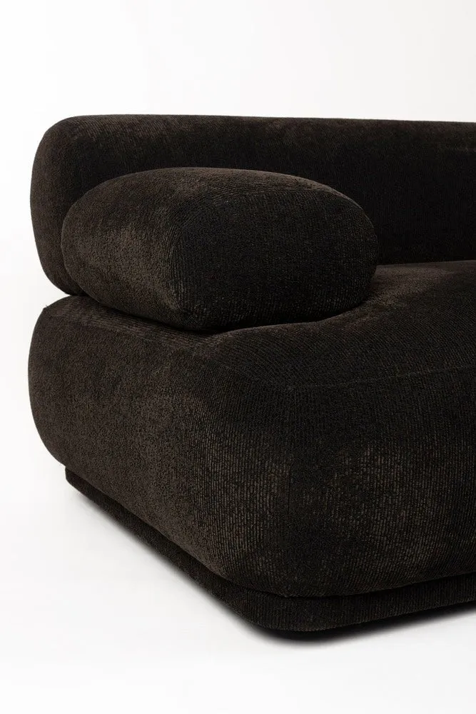 Canapé modulable côté gauche en tissu marron foncé 7,5 places Rembrandt - Zuiver