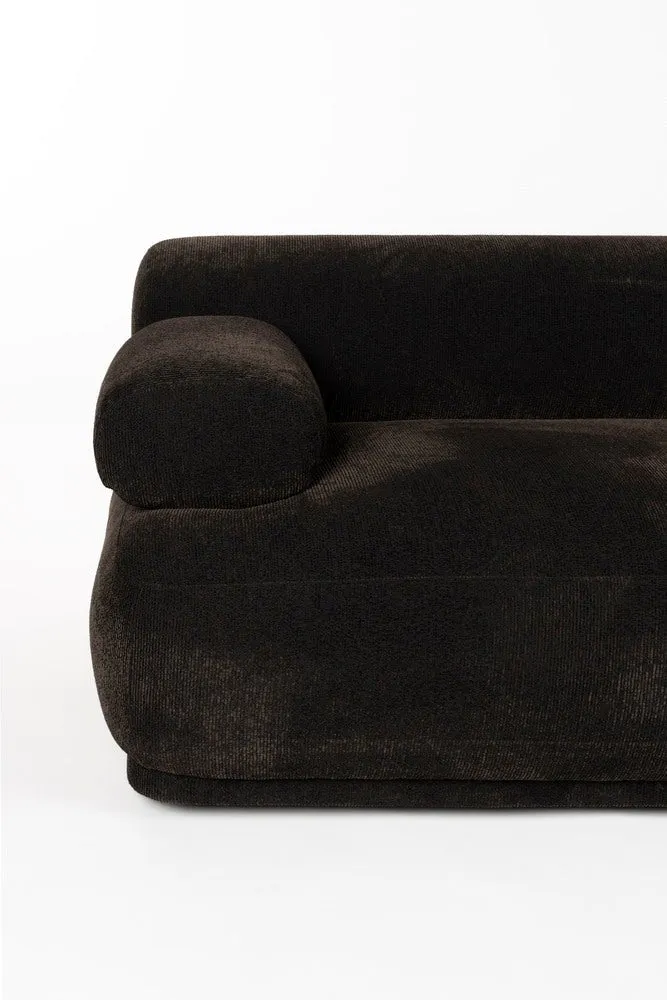 Canapé modulable côté gauche en tissu marron foncé 7,5 places Rembrandt - Zuiver