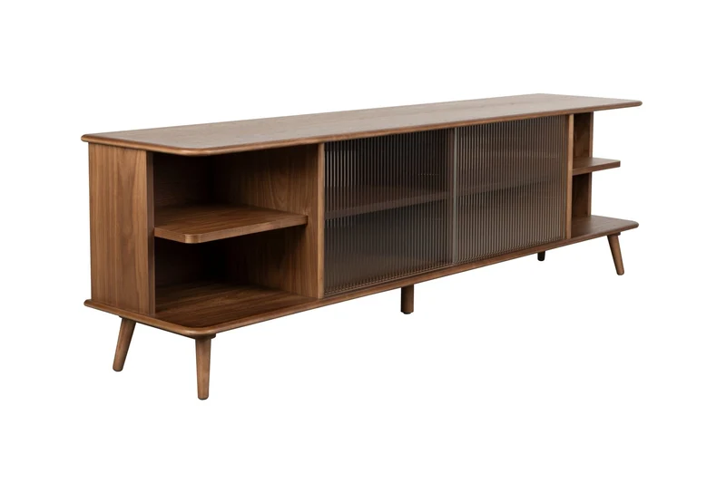Buffet en bois de noyer 40x180x55cm Rise - Zuiver