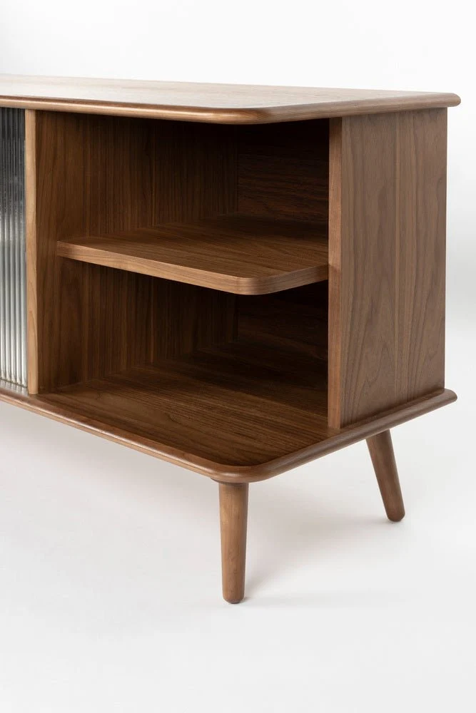 Buffet en bois de noyer 40x180x55cm Rise - Zuiver