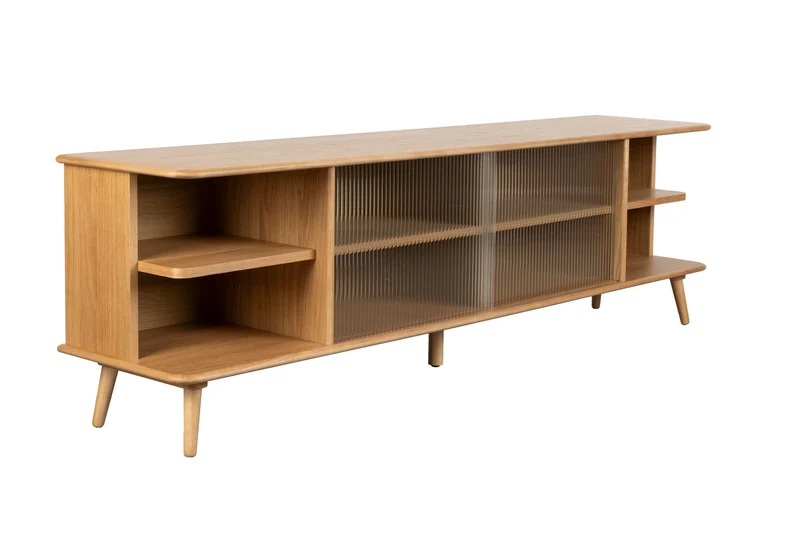 Buffet en bois de chêne naturel 40x180x55cm Rise - Zuiver