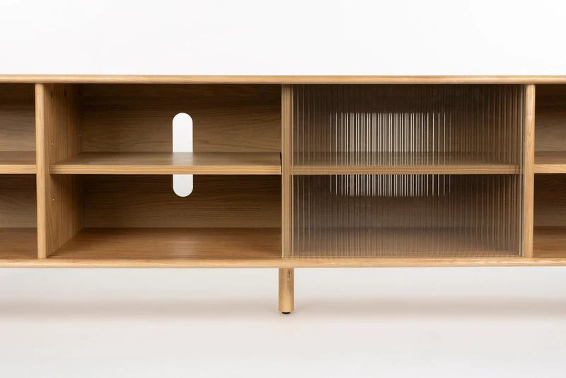 Buffet en bois de chêne naturel 40x180x55cm Rise - Zuiver