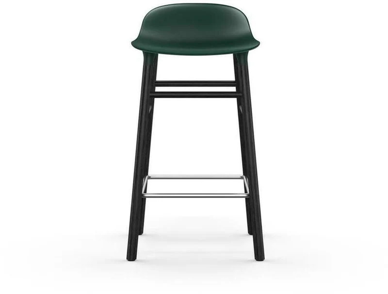 Tabouret de bar en bois noir et pp vert 65 cm Form - Normann Copenhagen
