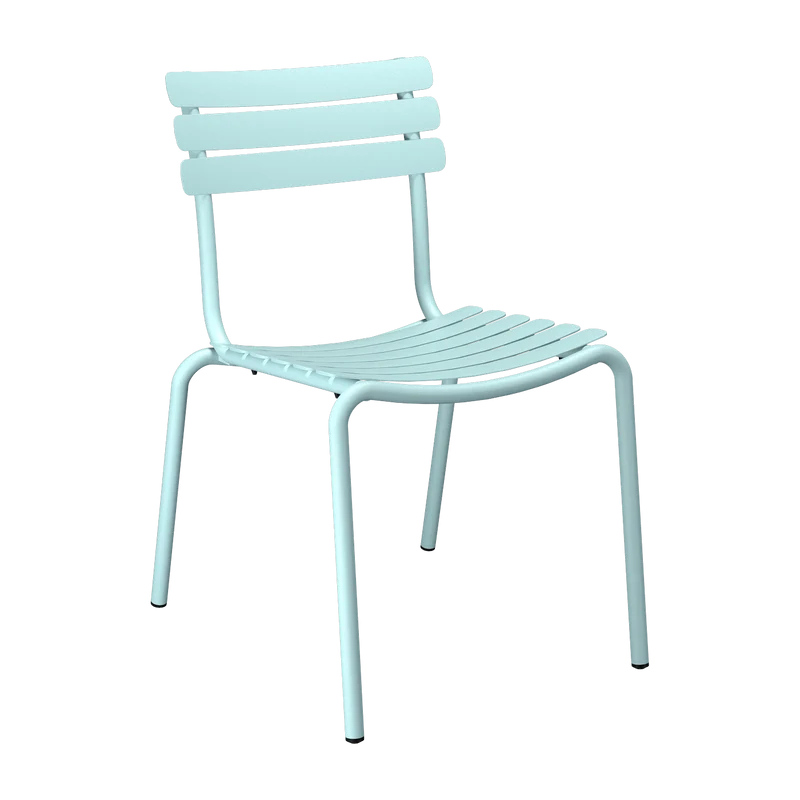 Chaise d'extérieur en aluminium bleu givré 59x54x82cm Alua - Houe