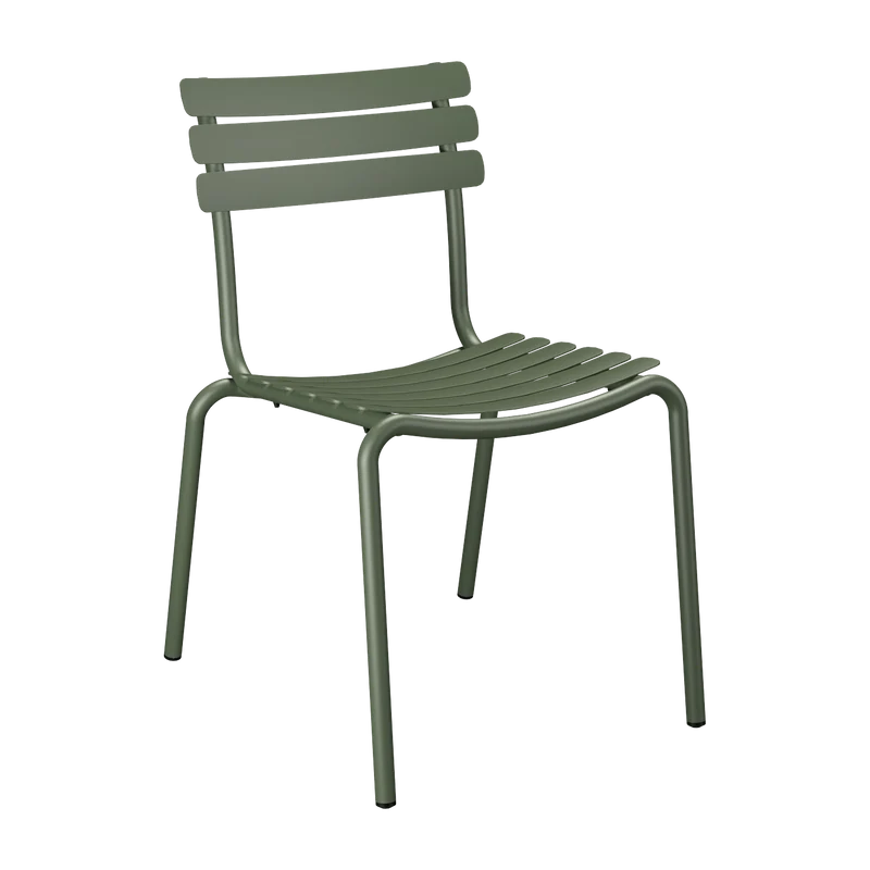 Chaise d'extérieur en aluminium vert olive 59x54x82cm Alua - Houe