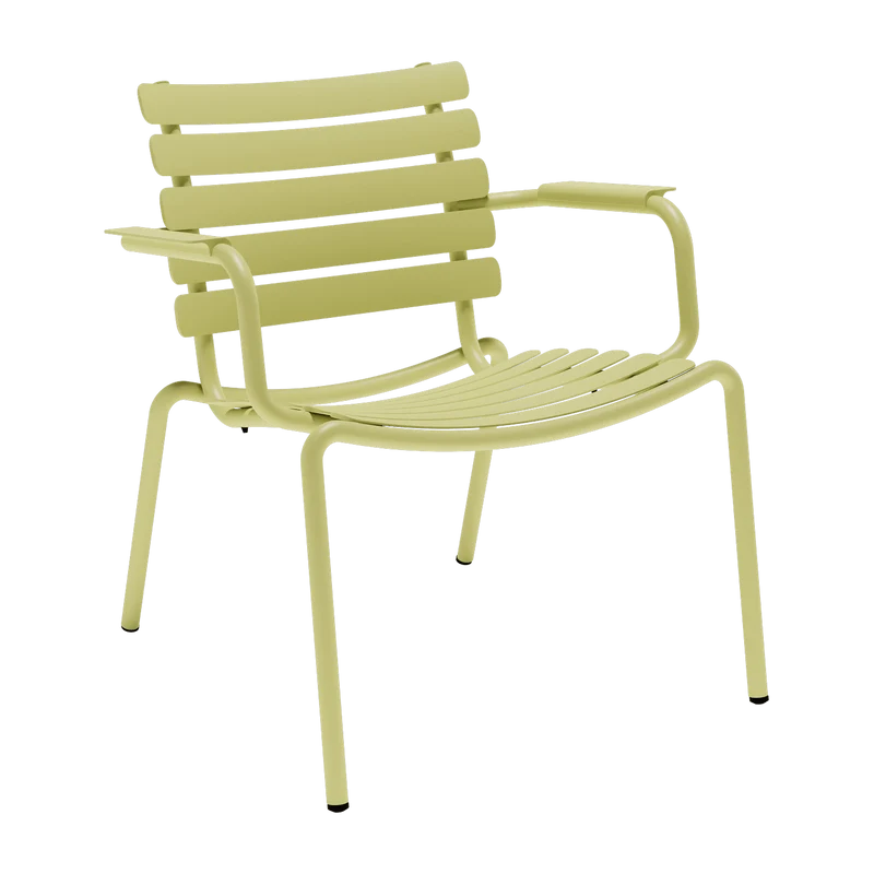Chaise lounge d'extérieur en aluminium jaune citron 69x71x75cm Alua - Houe