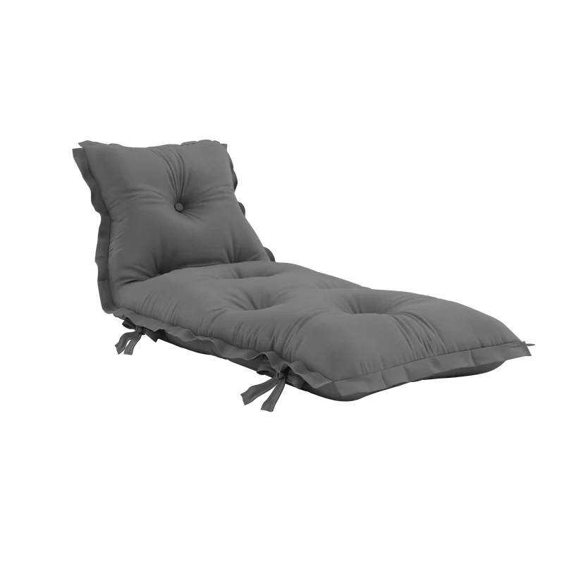 Futon d'extérieur en acrylique gris foncé 80x135x65cm Sit and sleep - Karup Design