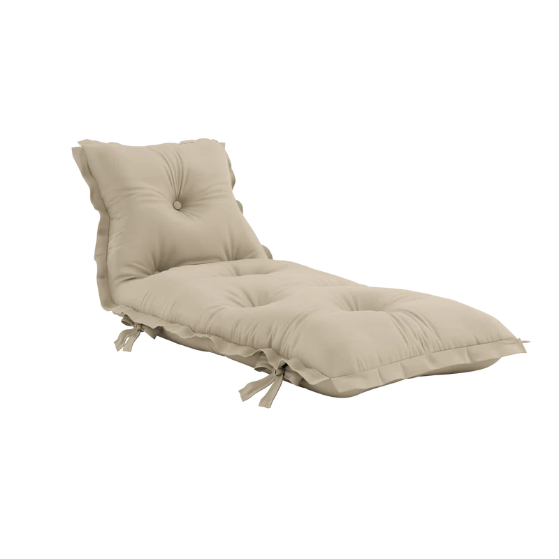 Futon d'extérieur en acrylique beige 80x135x65cm Sit and sleep - Karup Design