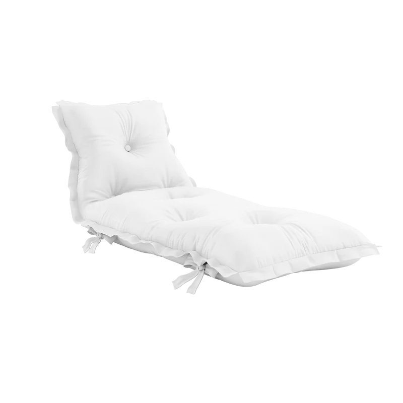 Futon d'extérieur en acrylique blanc 80x135x65cm Sit and sleep - Karup Design