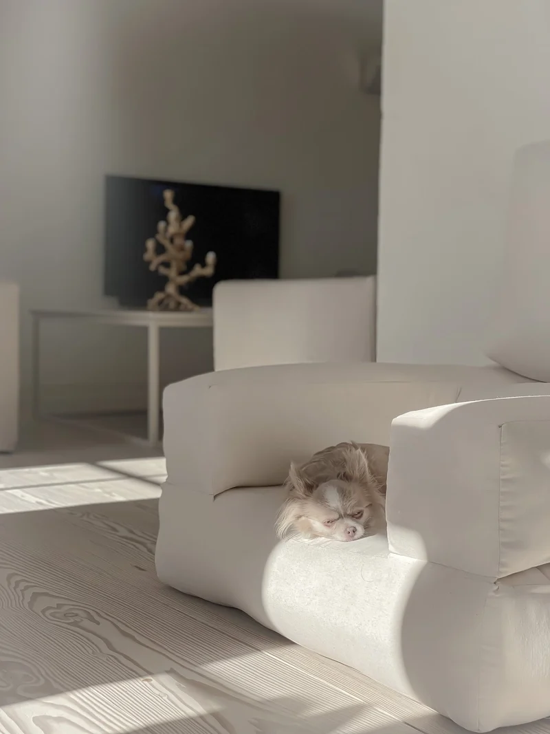Pouf fauteuil convertible en coton bleu pétrole 95x90x42cm Cube - Karup Design