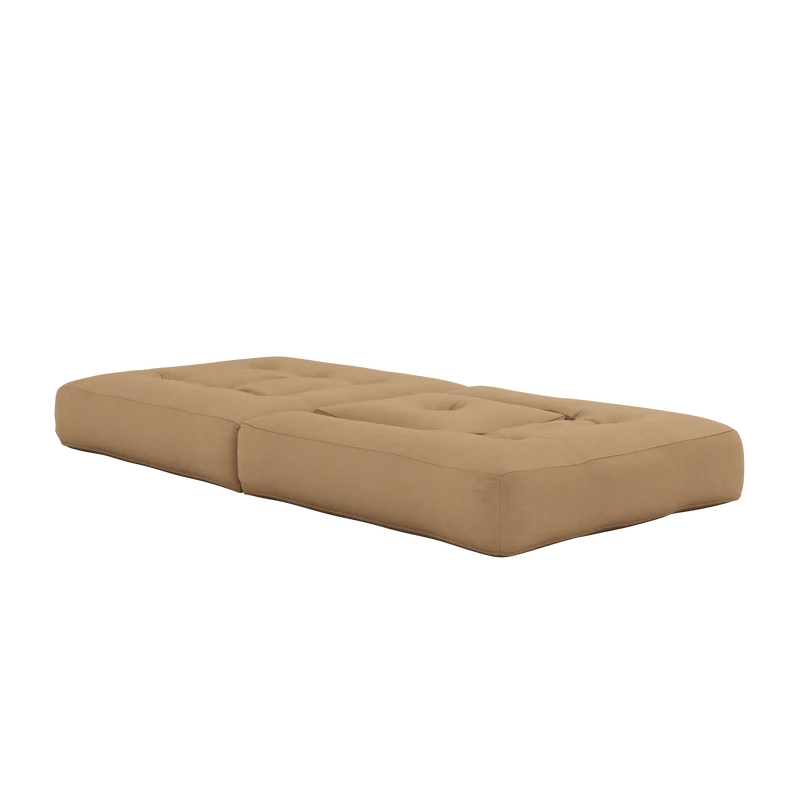 Pouf fauteuil convertible en coton mocca 95x90x42cm Cube - Karup Design