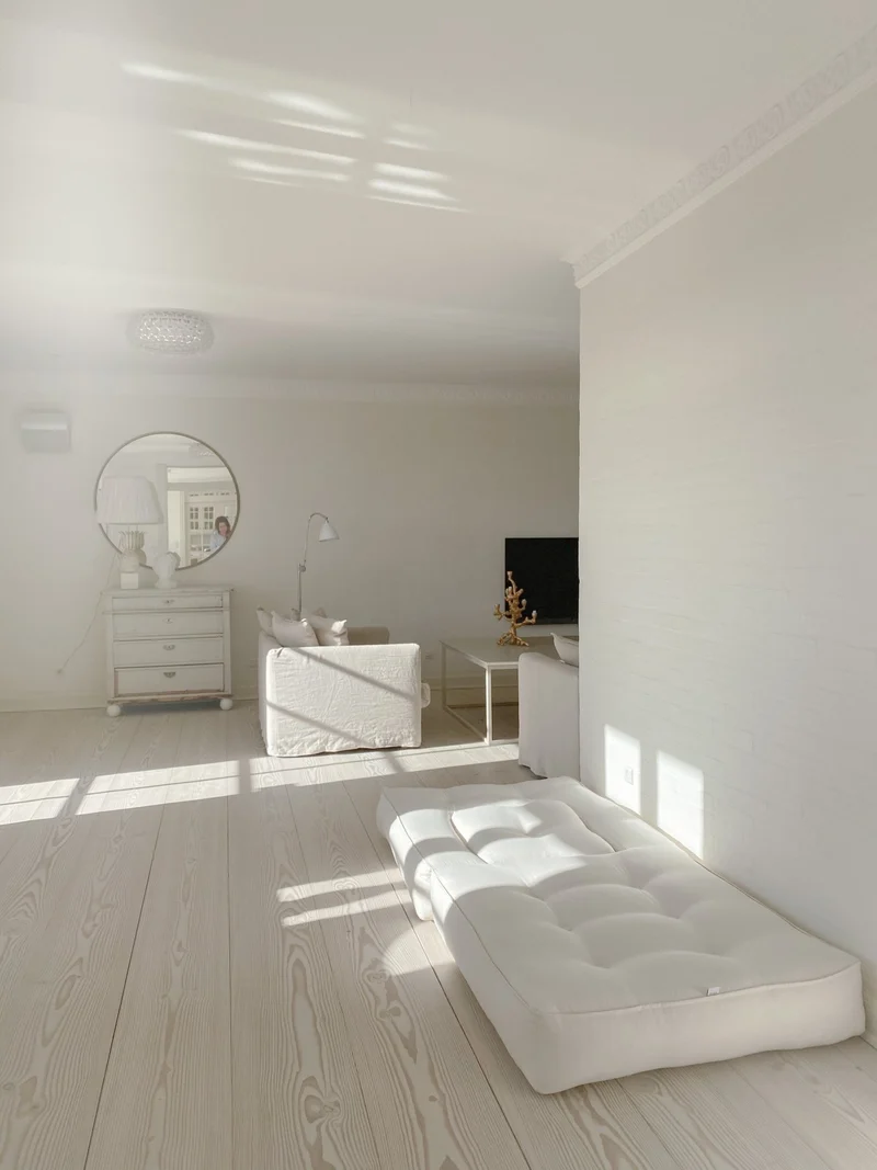Pouf fauteuil convertible en coton mocca 95x90x42cm Cube - Karup Design