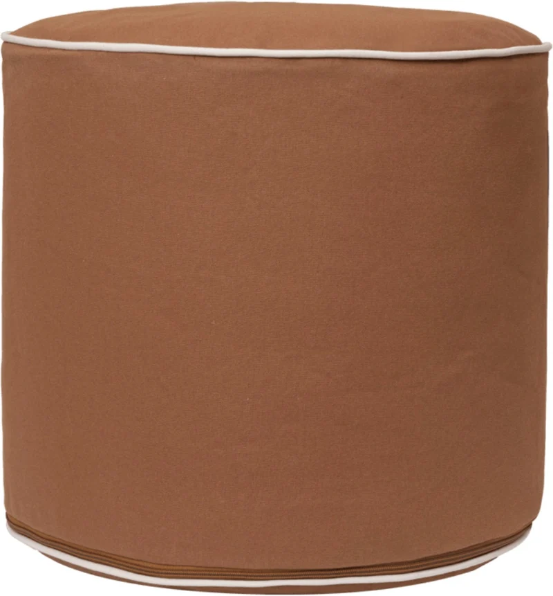 Pouf en coton organique rouille 34x40cm Billow - Ferm living